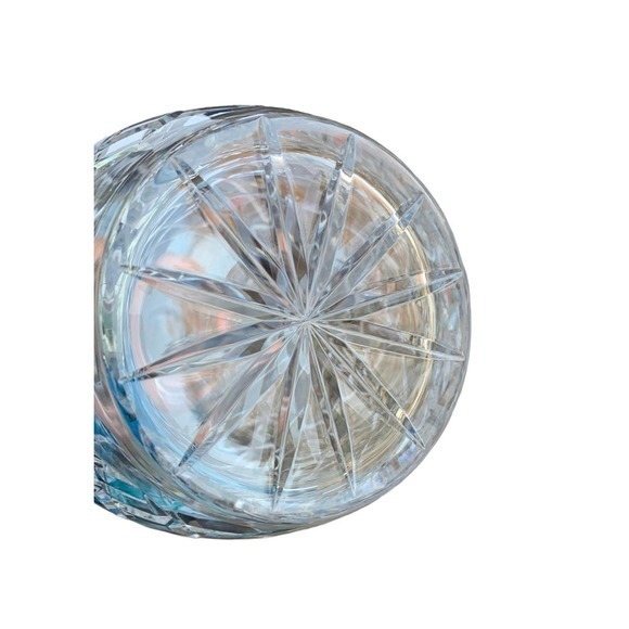 Vtg. Three Rings Crystal Cut Glass Decanter With Mushroom Topper. - Picture 6 of 12